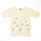 Vivienne Westwood Red Label Beige Knit Red Embroidery Sweater Size 2