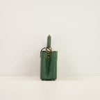 Louis Vuitton Dark Green Capucines Ostrich Mini Handbag W/Dustbag