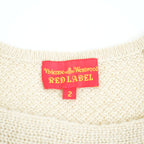 Vivienne Westwood Red Label Beige Knit Red Embroidery Sweater Size 2