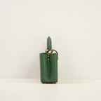 Louis Vuitton Dark Green Capucines Ostrich Mini Handbag W/Dustbag