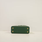 Louis Vuitton Dark Green Capucines Ostrich Mini Handbag W/Dustbag