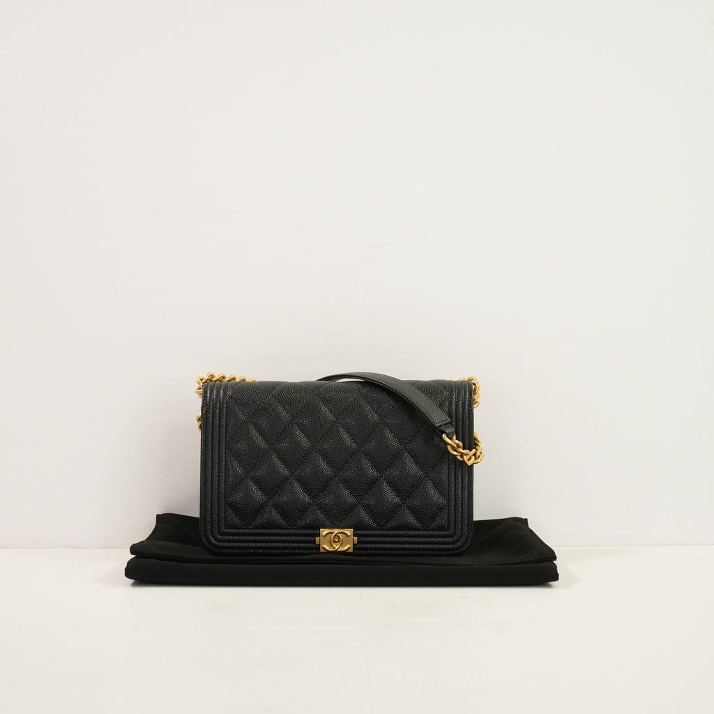 Chanel Black Quilted Lambskin LeBoy Bag W/Dustbag