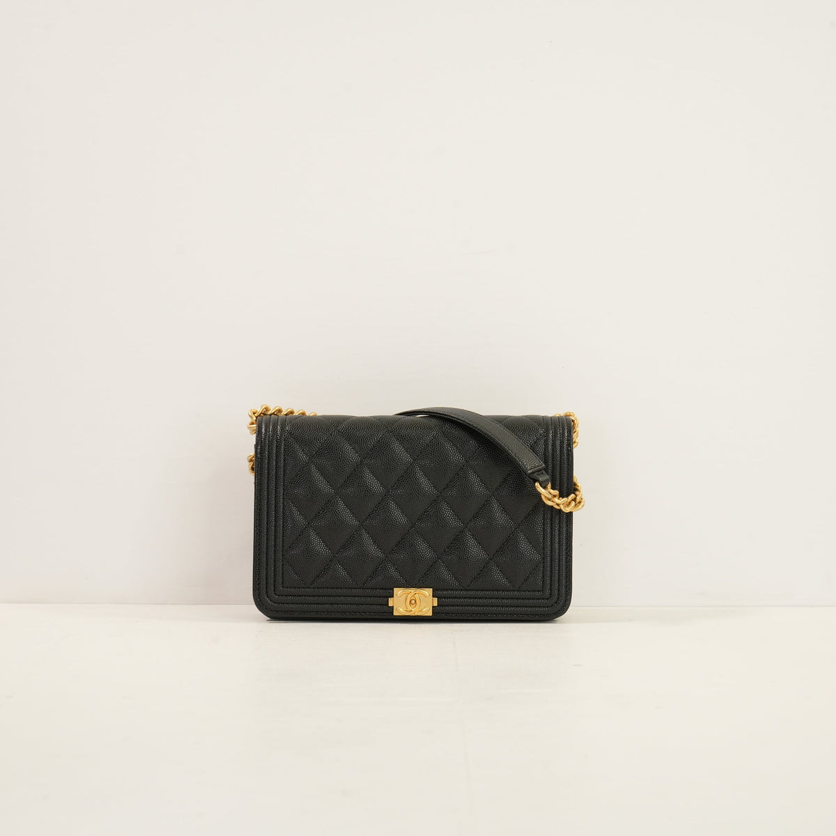 Chanel Black Quilted Lambskin LeBoy Bag W/Dustbag