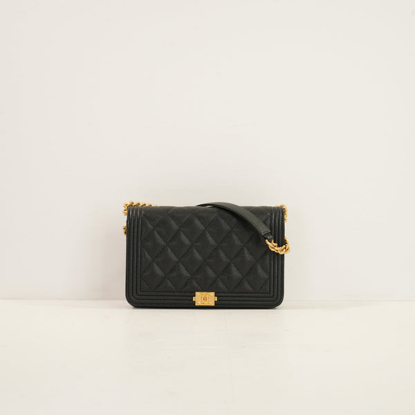 Chanel Black Quilted Lambskin LeBoy Bag W/Dustbag