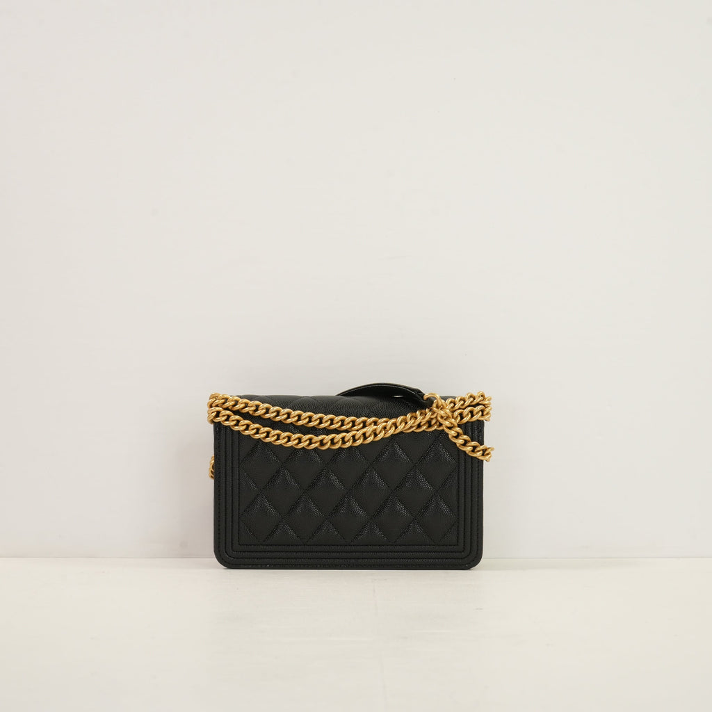 Chanel Black Quilted Lambskin LeBoy Bag W/Dustbag