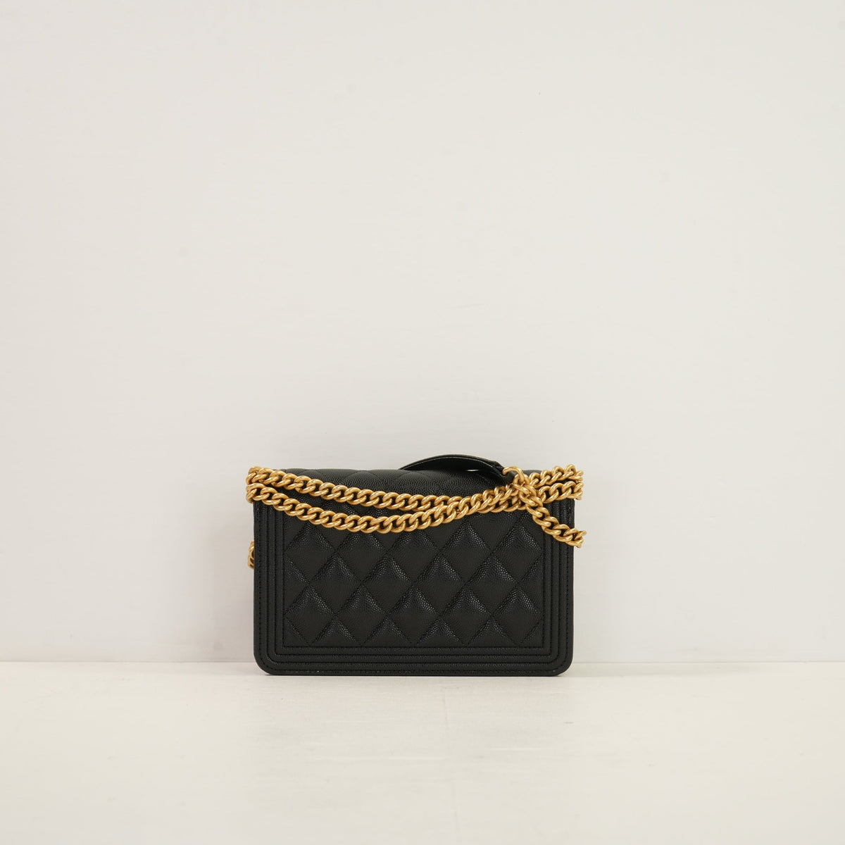 Chanel Black Quilted Lambskin LeBoy Bag W/Dustbag