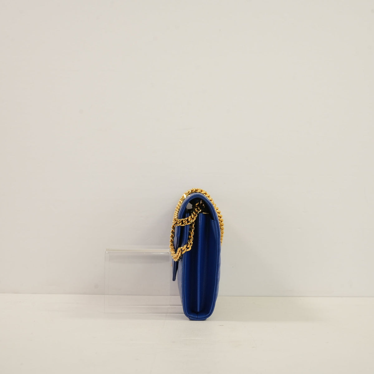 Saint Laurent Royal Blue Cassandre Matelasse Envelope WOC, Full Set