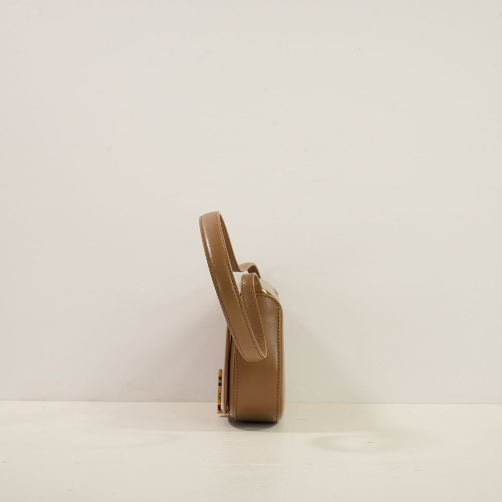 Saint Laurent Tan Leather Voltaive Mini Flap, Full Set