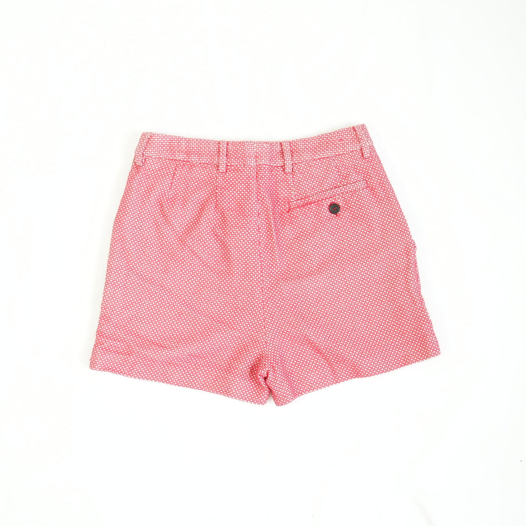 Miu Miu Red and White Patterned Shorts Size 36