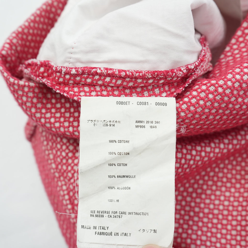 Miu Miu Red and White Patterned Shorts Size 36
