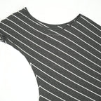 Maison Martin Margiela Gray Striped Asymmetrical Dress Size Small.