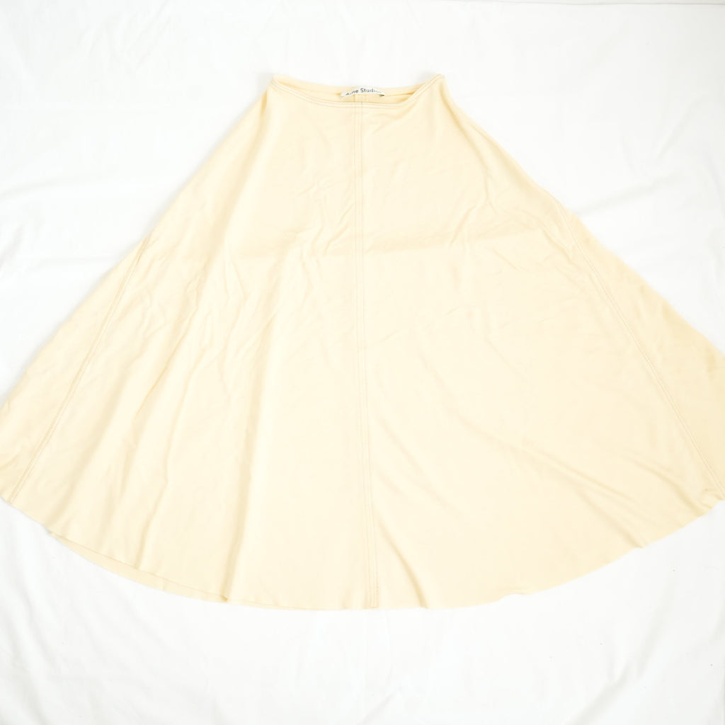 Acne Studios A-Line Midi Skirt in Yellow Size Extra-Extra Small