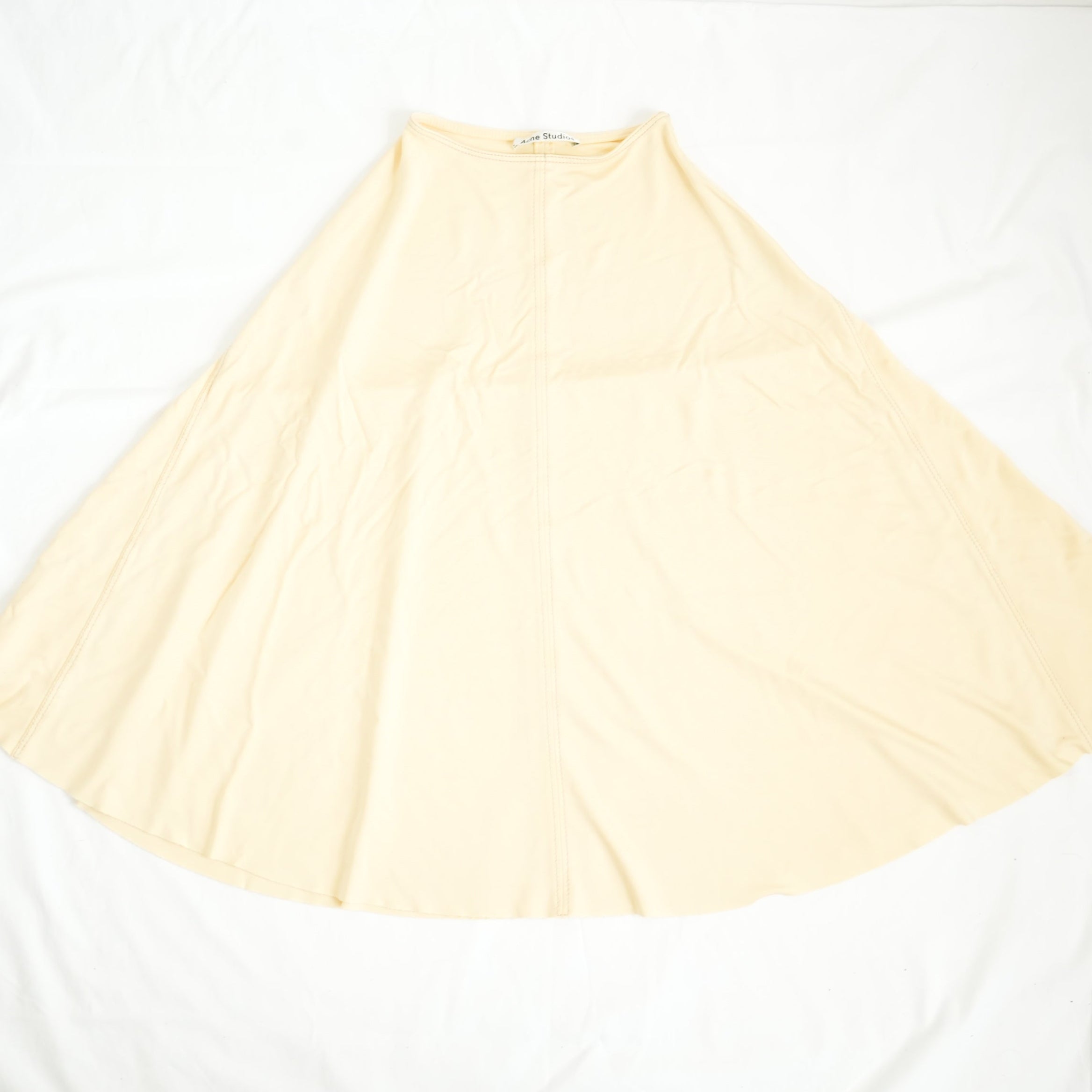 Acne Studios A-Line Midi Skirt in Yellow Size Extra-Extra Small