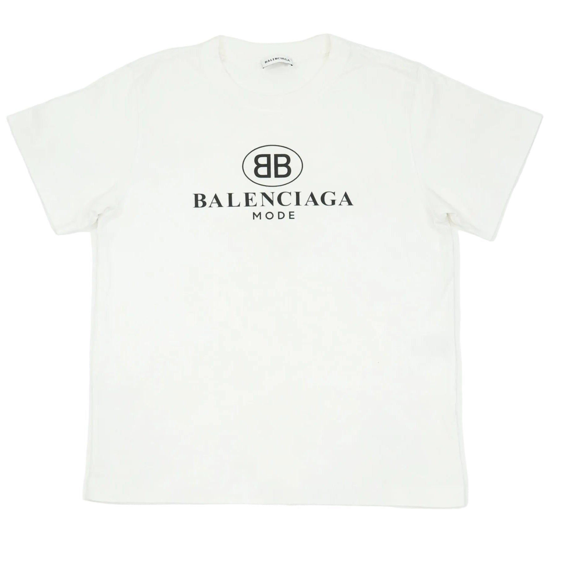 Balenciaga White Logo T-Shirt Size Large