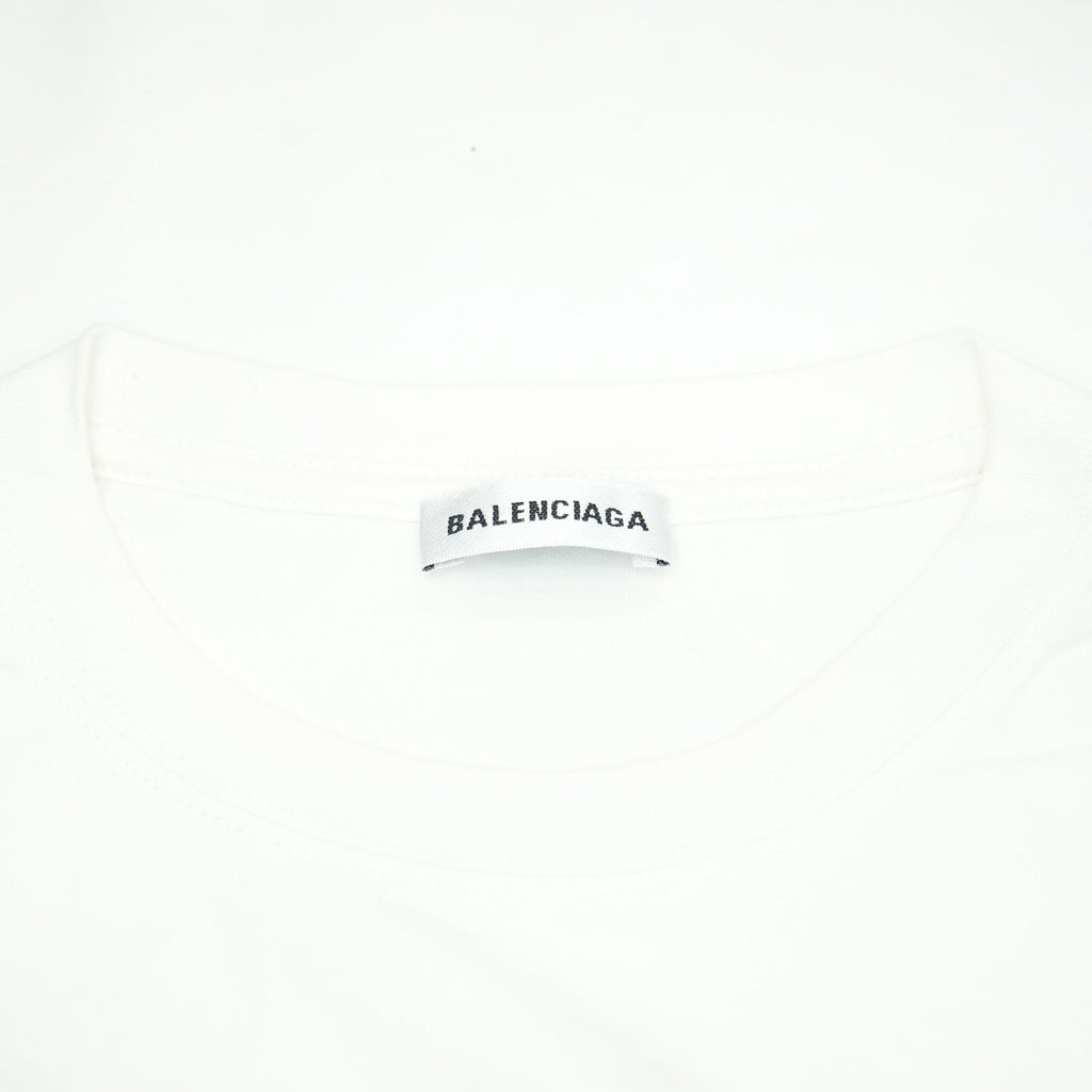 Balenciaga White Logo T-Shirt Size Large