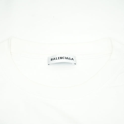 Balenciaga White Logo T-Shirt Size Large