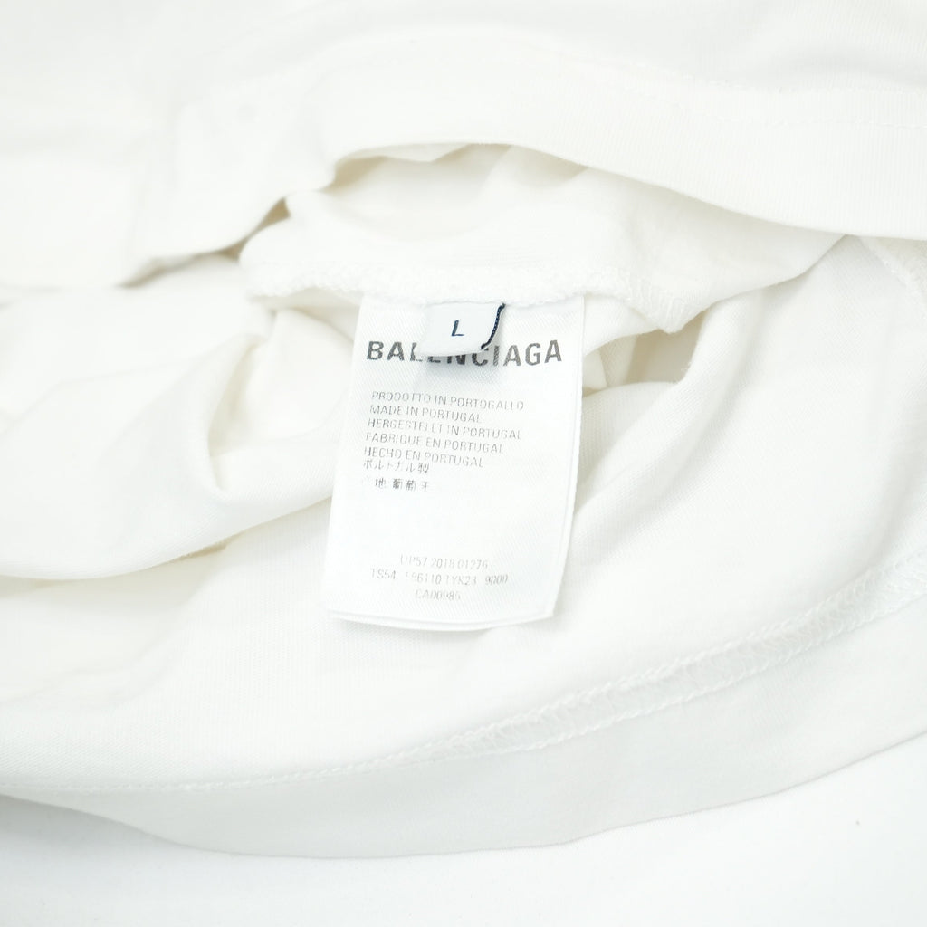 Balenciaga White Logo T-Shirt Size Large