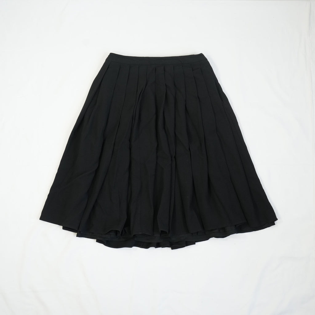 Prada Black Pleated Midi-Length Skirt Size 40