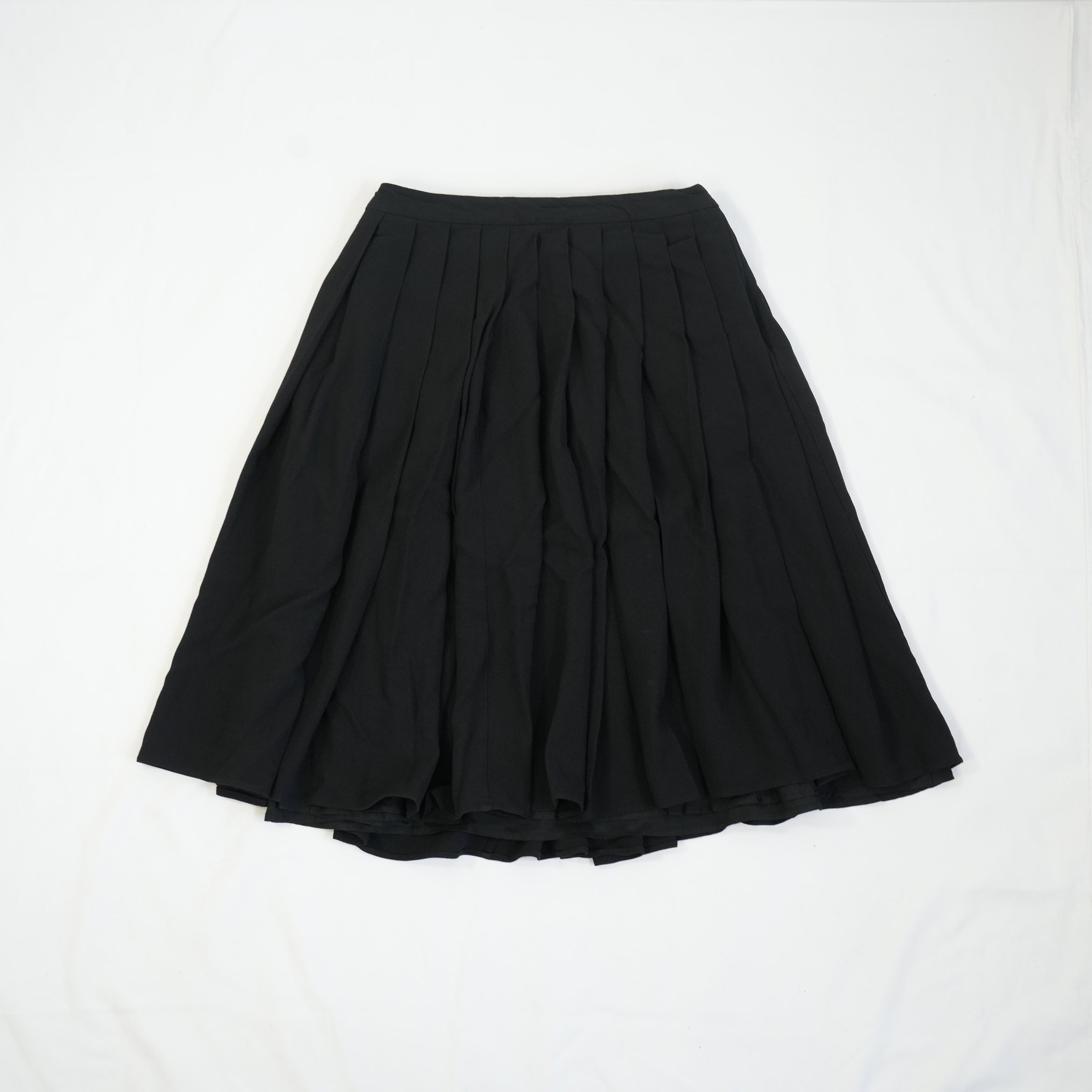 Prada Black Pleated Midi-Length Skirt Size 40