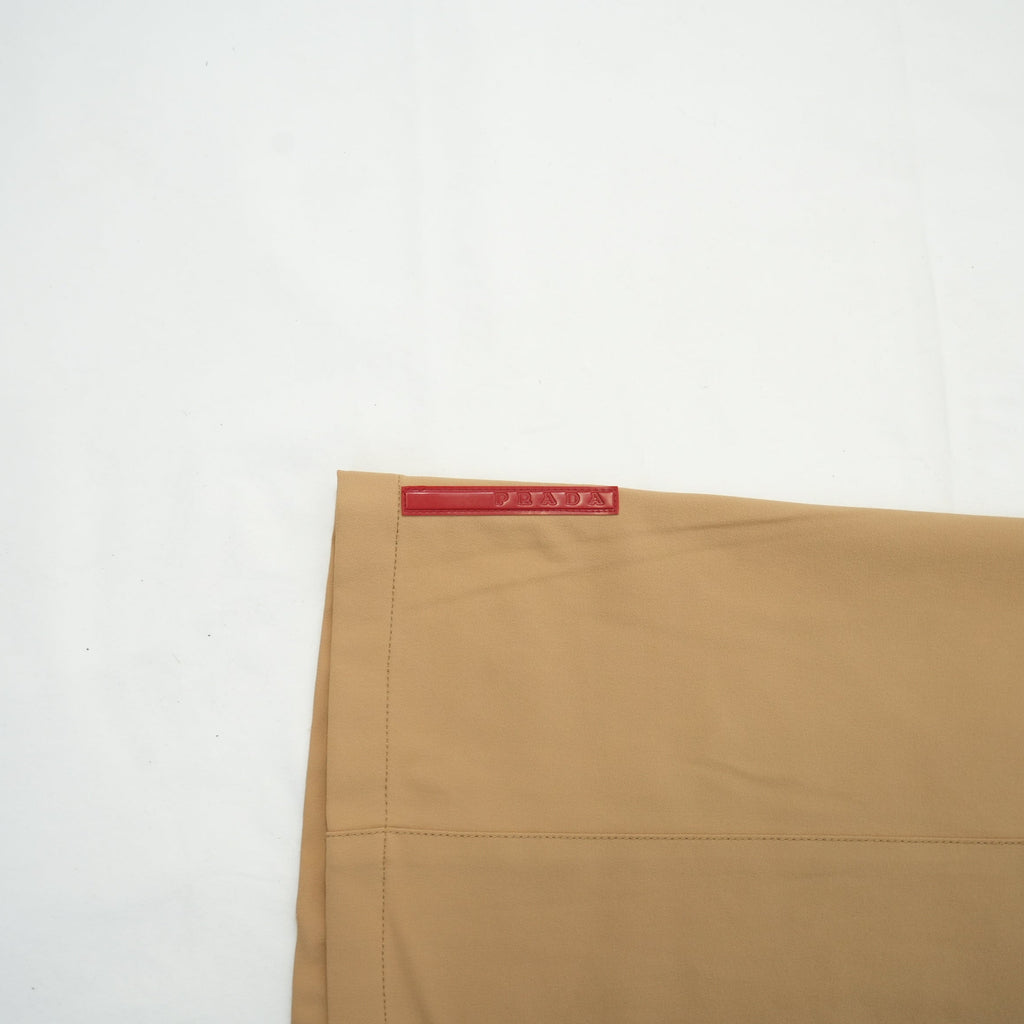 Prada Tan Nylon Midi Skirt
