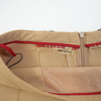 Prada Tan Nylon Midi Skirt