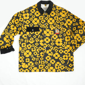 Marni X Carhartt Yellow Flowered Jacket With Corduroy Trim Size Extra Large