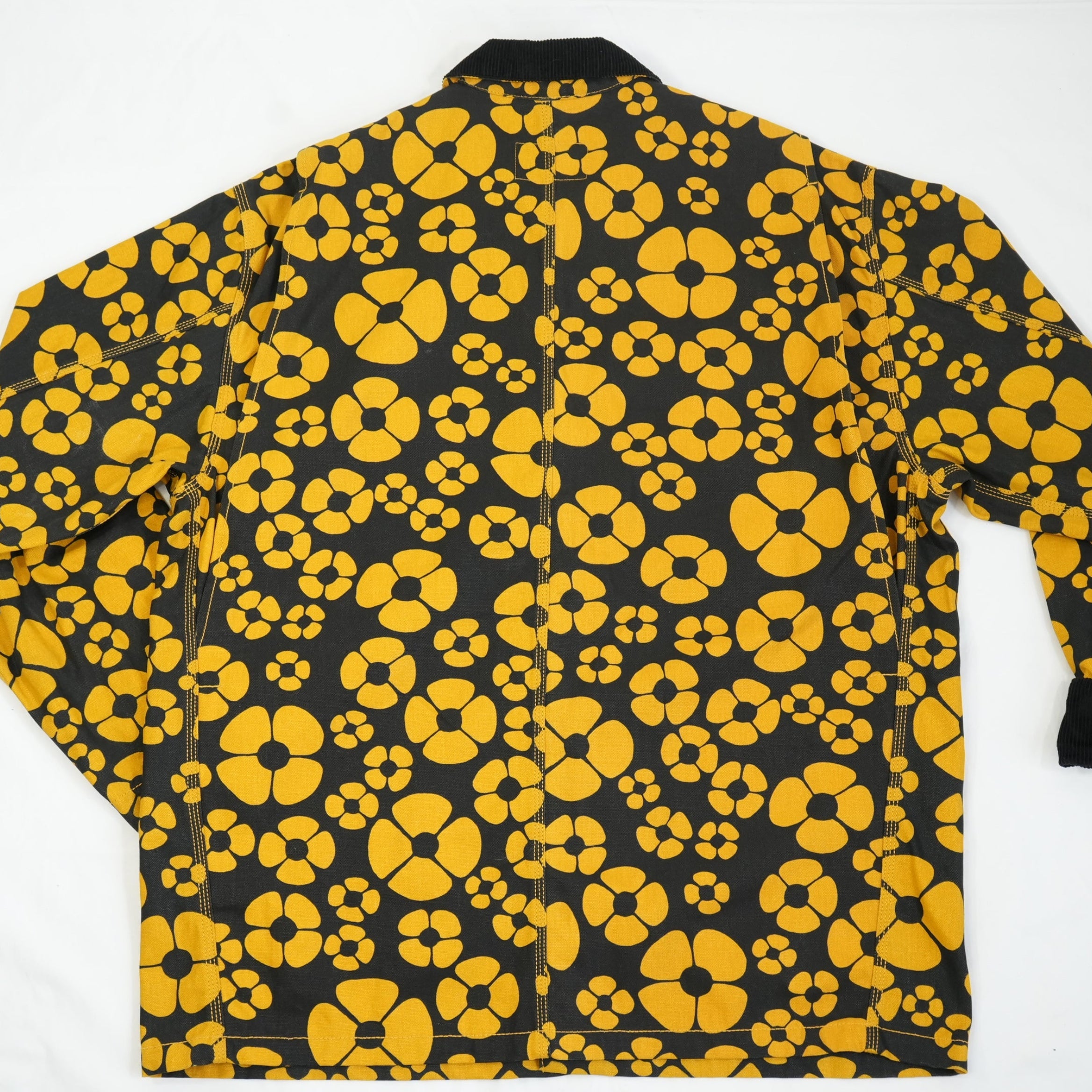 Marni X Carhartt Yellow Flowered Jacket With Corduroy Trim Size Extra Large