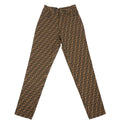 Fendi Brown and Black Logo Pants