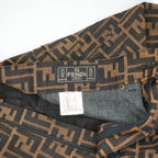 Fendi Brown and Black Logo Pants