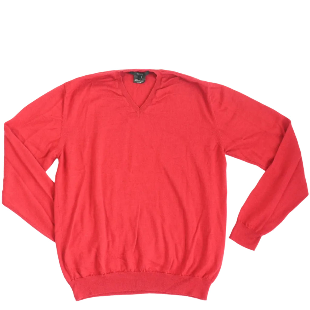 Gucci Red Wool Sweater Size Large.