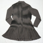 Vivienne Tam Black and White Striped Pleated Button Up Dress Size Extra Small