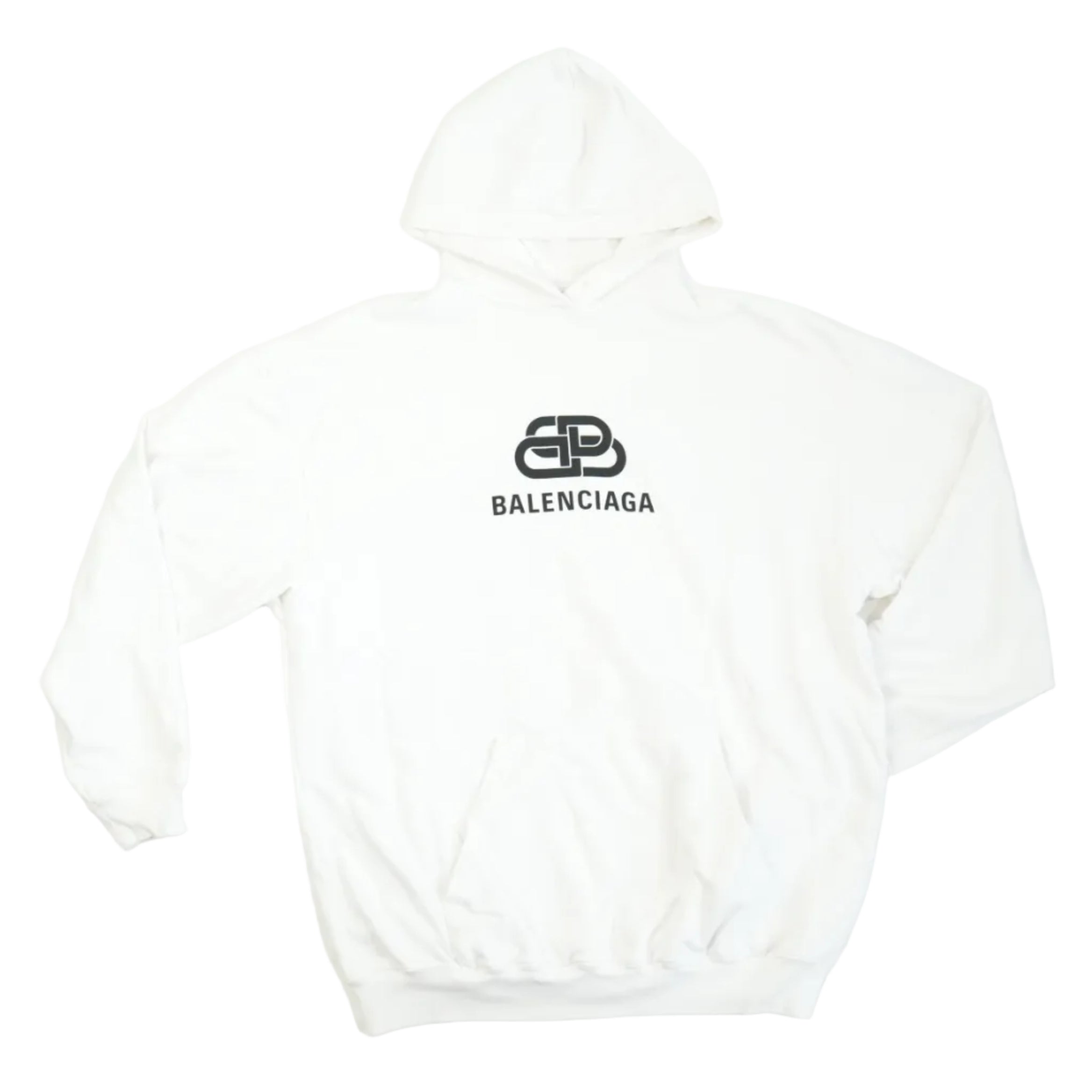 Balenciaga White Logo Hoodie Size Extra Small