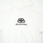 Balenciaga White Logo Hoodie Size Extra Small