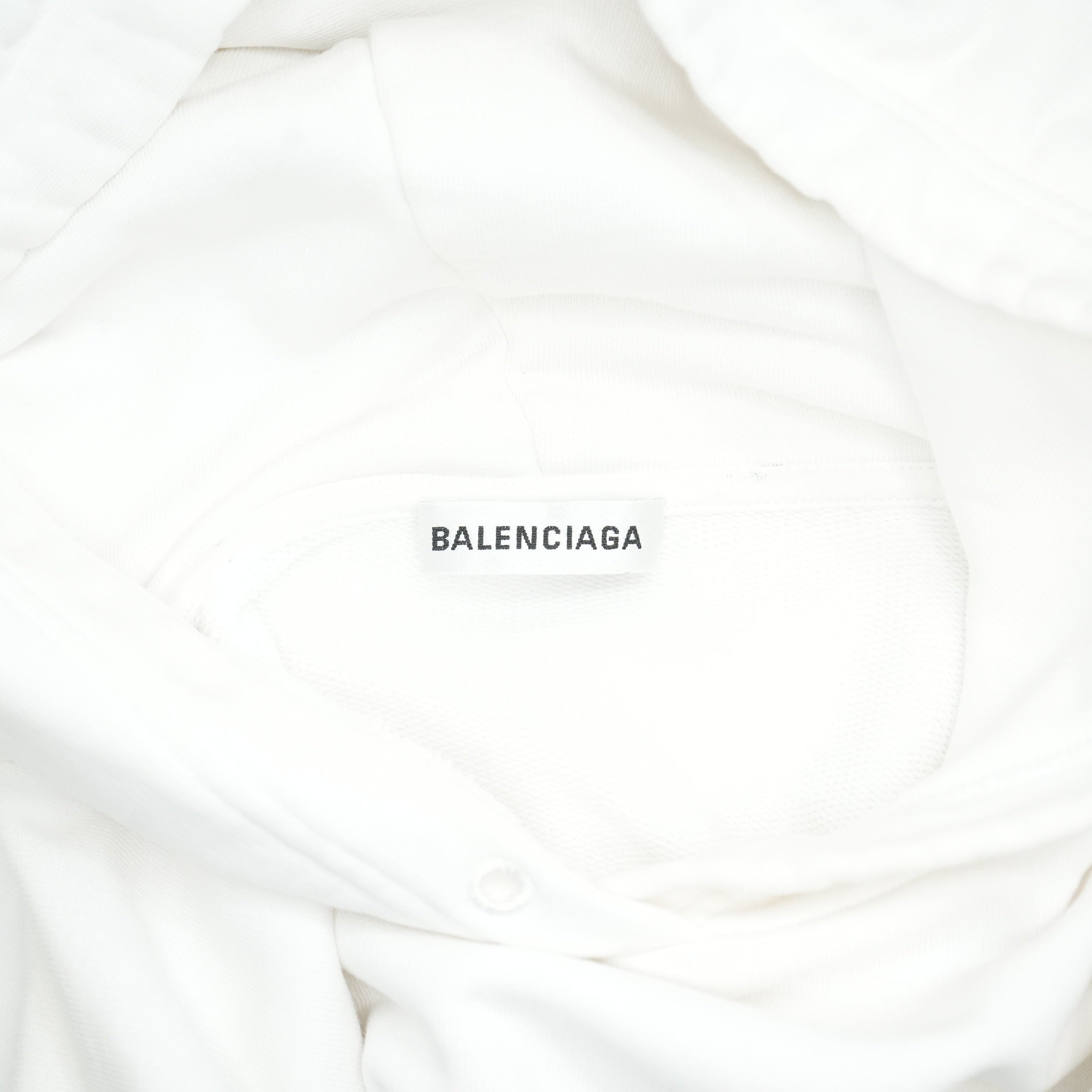 Balenciaga White Logo Hoodie Size Extra Small