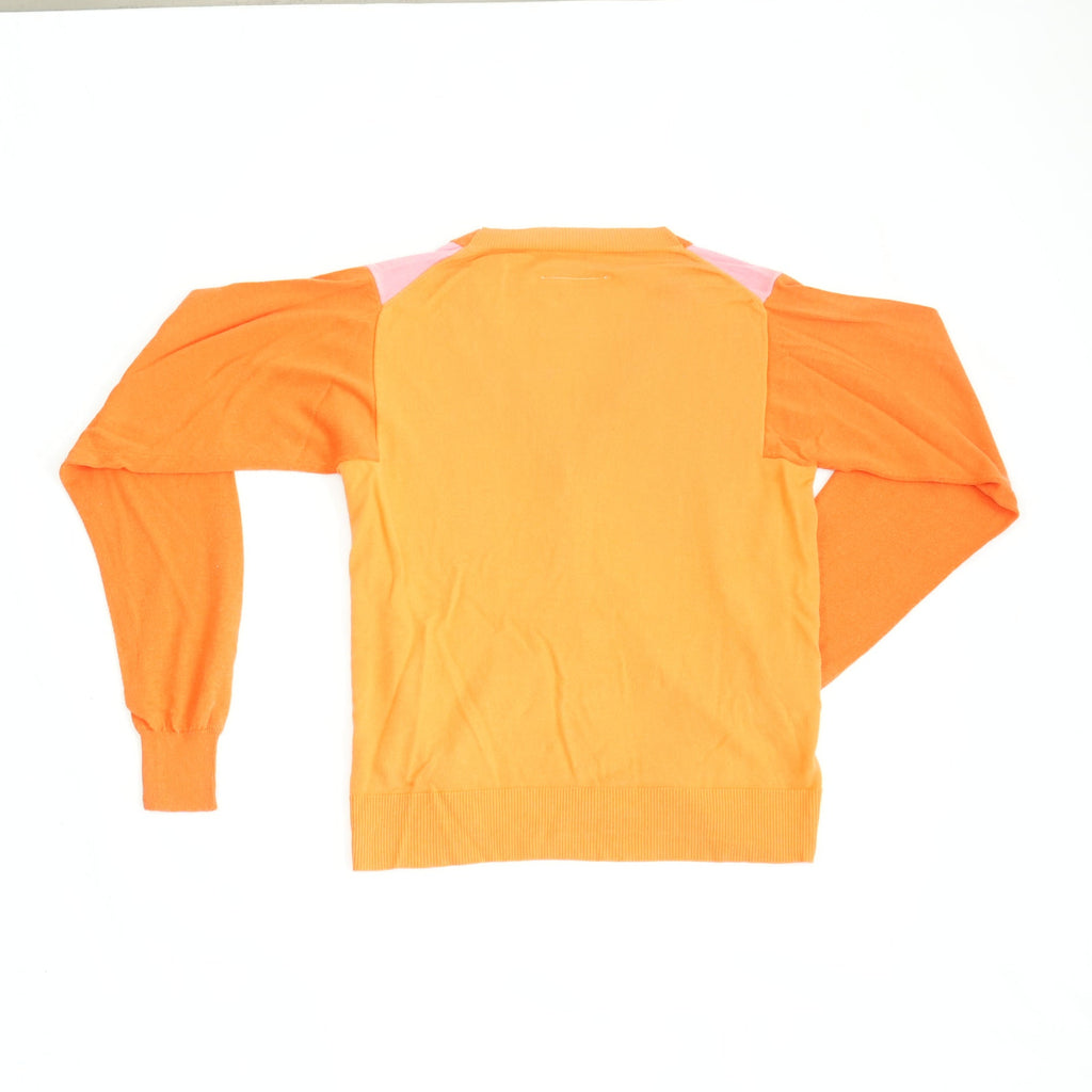 MM6 Maison Margiela Colorblock Orange and Pink Cardigan