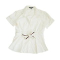 Gucci White Top Size 42 Sherry Line Belt