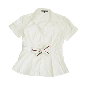 Gucci White Top Size 42 Sherry Line Belt