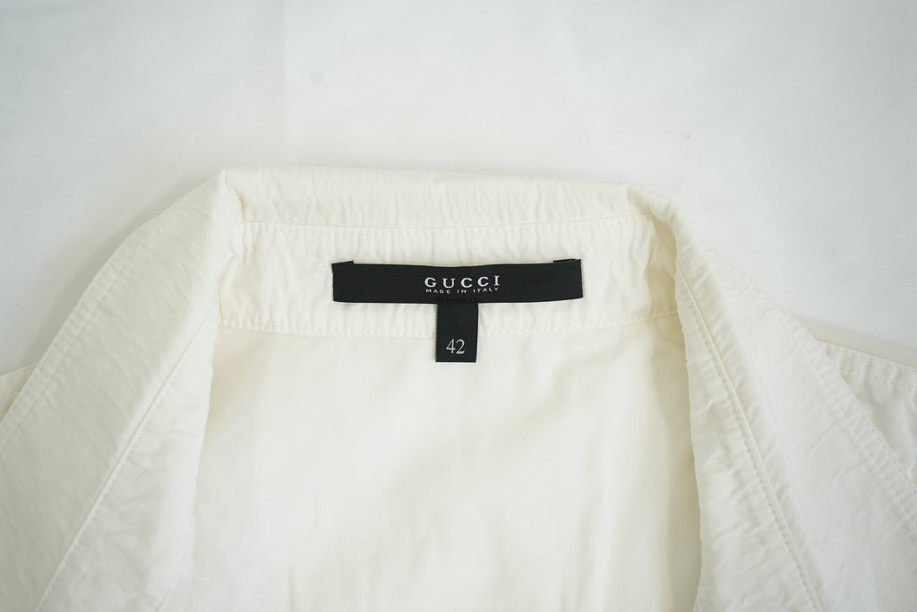 Gucci White Top Size 42 Sherry Line Belt