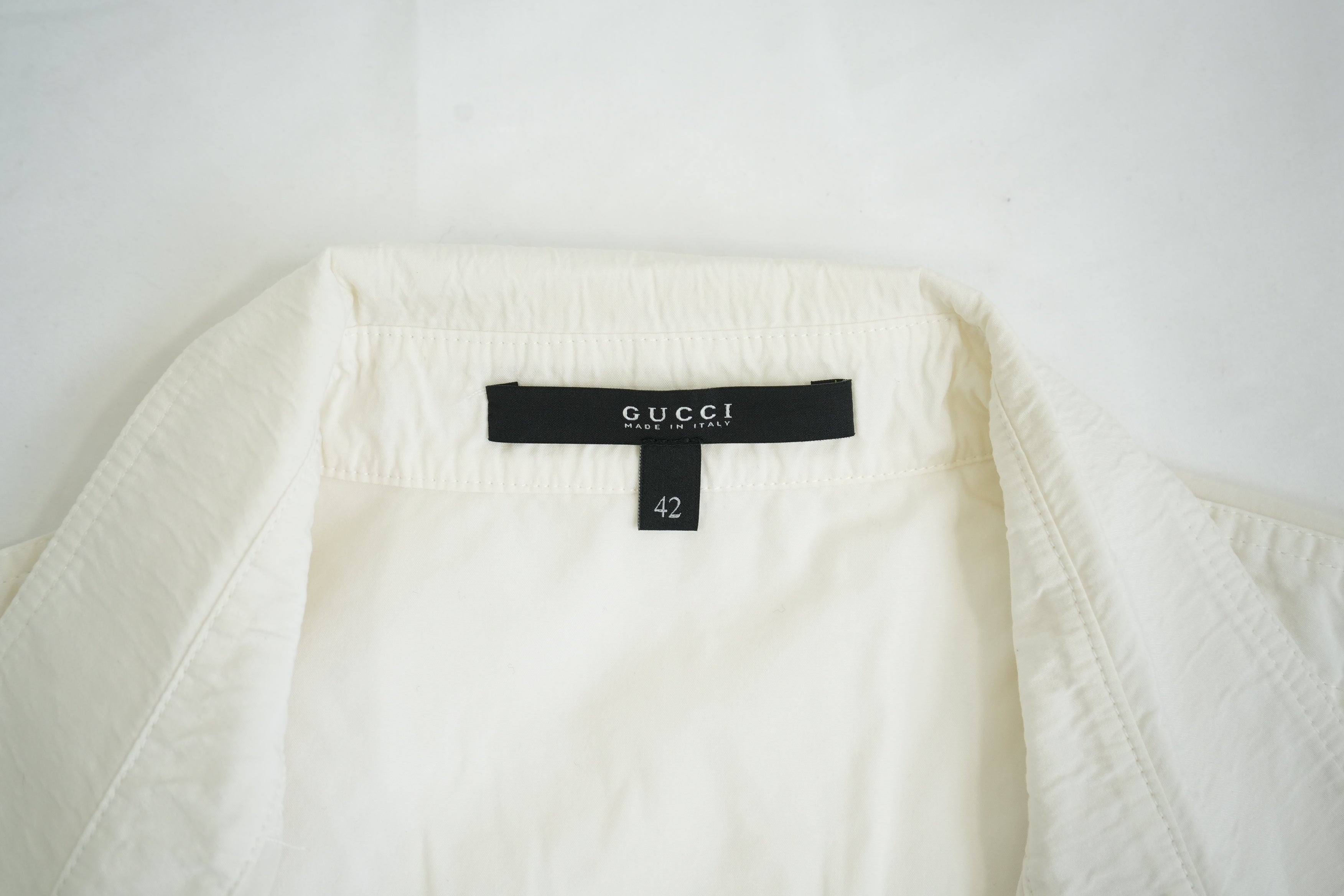 Gucci White Top Size 42 Sherry Line Belt