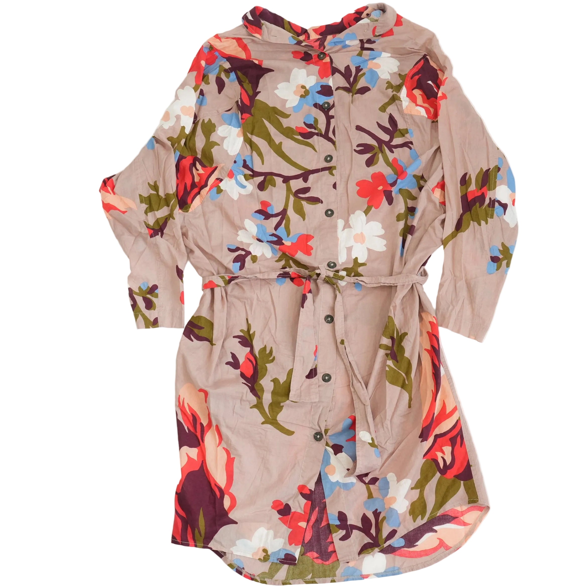Vivienne Westwood Man Floral Button Up Long Sleeve Dress Size 40