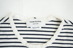 Thom Browne White Stripped Tee Shirt Pocket Tee Size 0