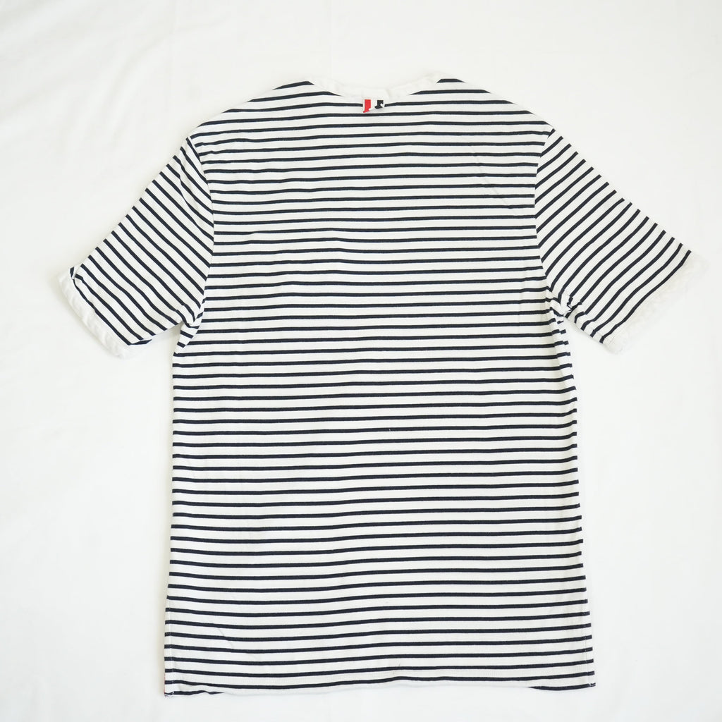 Thom Browne White Stripped Tee Shirt Pocket Tee Size 0