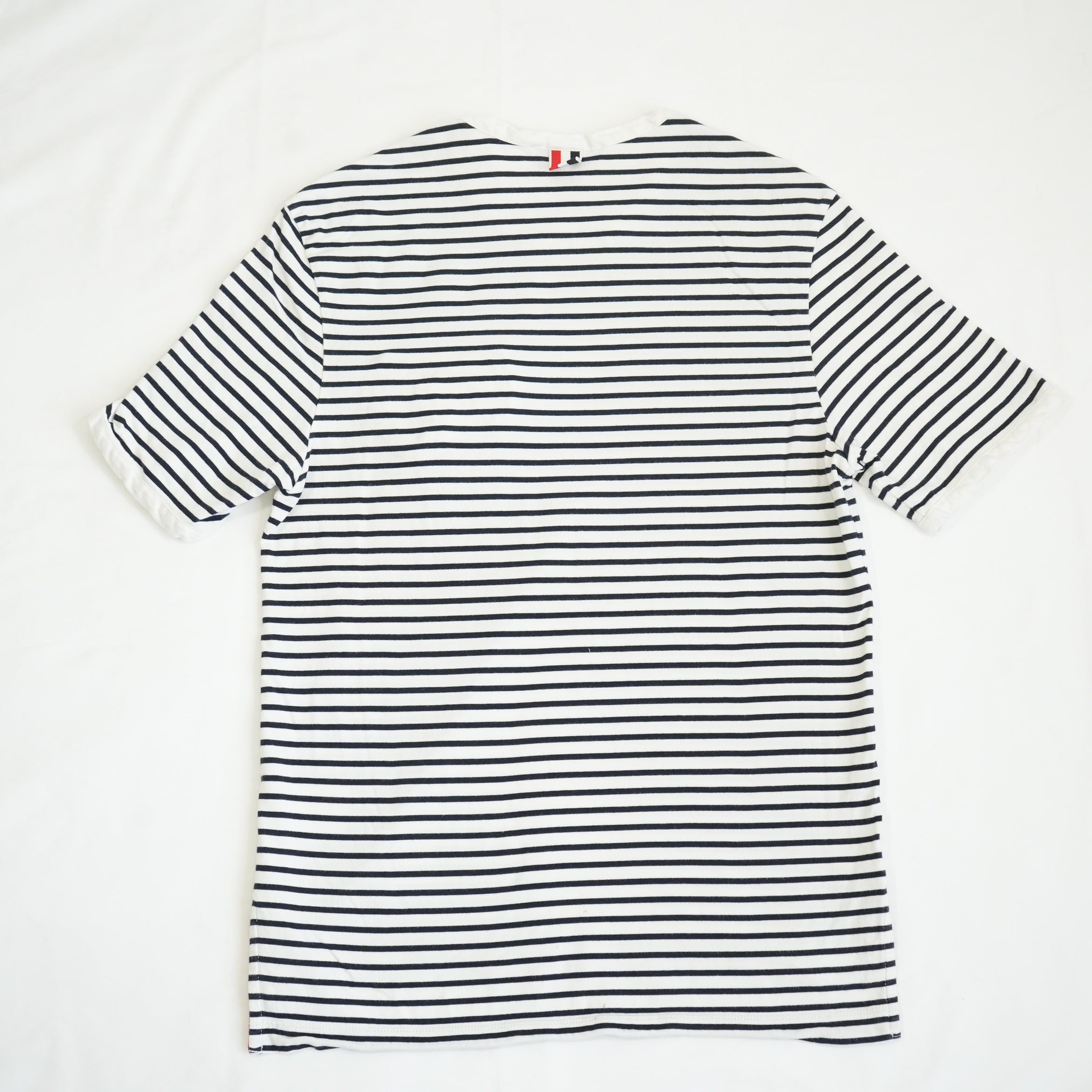 Thom Browne White Stripped Tee Shirt Pocket Tee Size 0