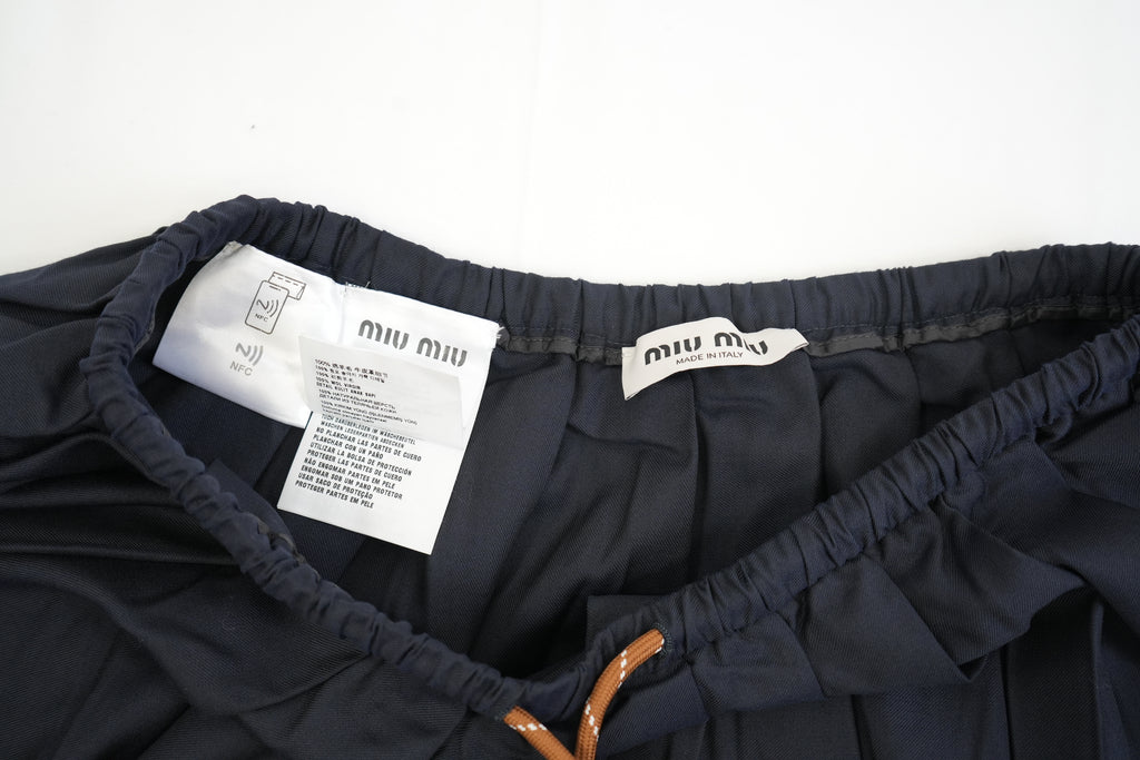 Miu Miu Pleated Skirt with Drawstring Size 38