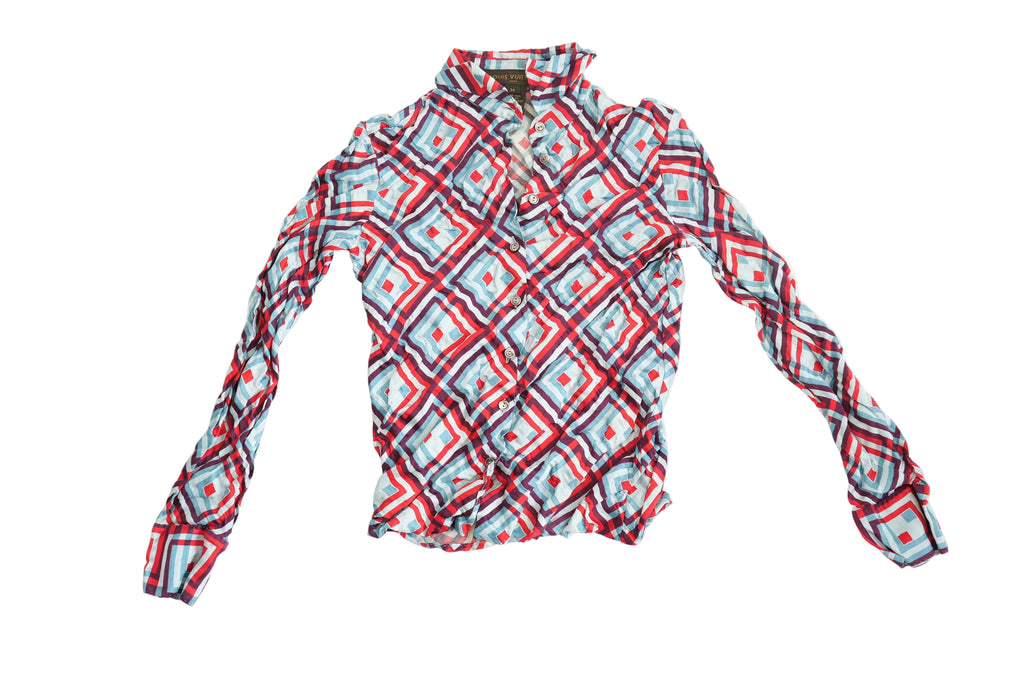 Louis Vuitton Silk Shirt Geometric Size 34
