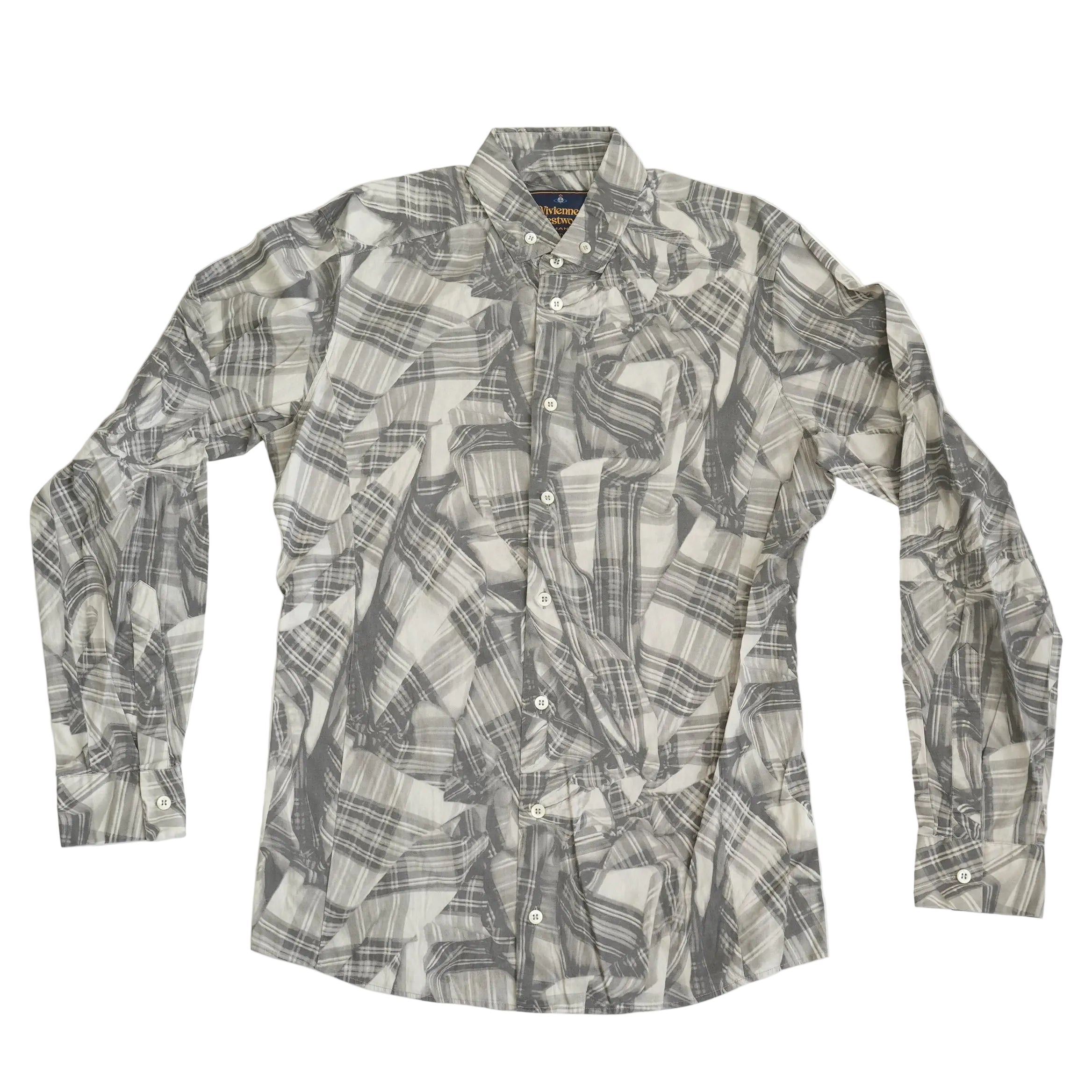 Vivienne Westwood Grey and White Tartan Print