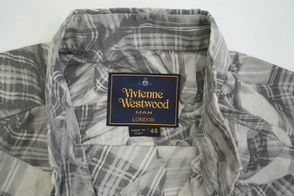 Vivienne Westwood Grey and White Tartan Print