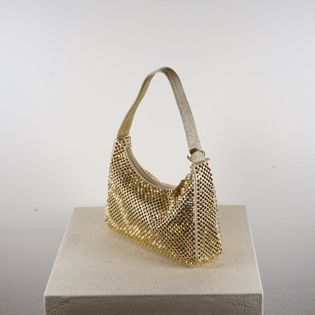 Prada Re-Edition 2005 mini crystal-studded satin bag