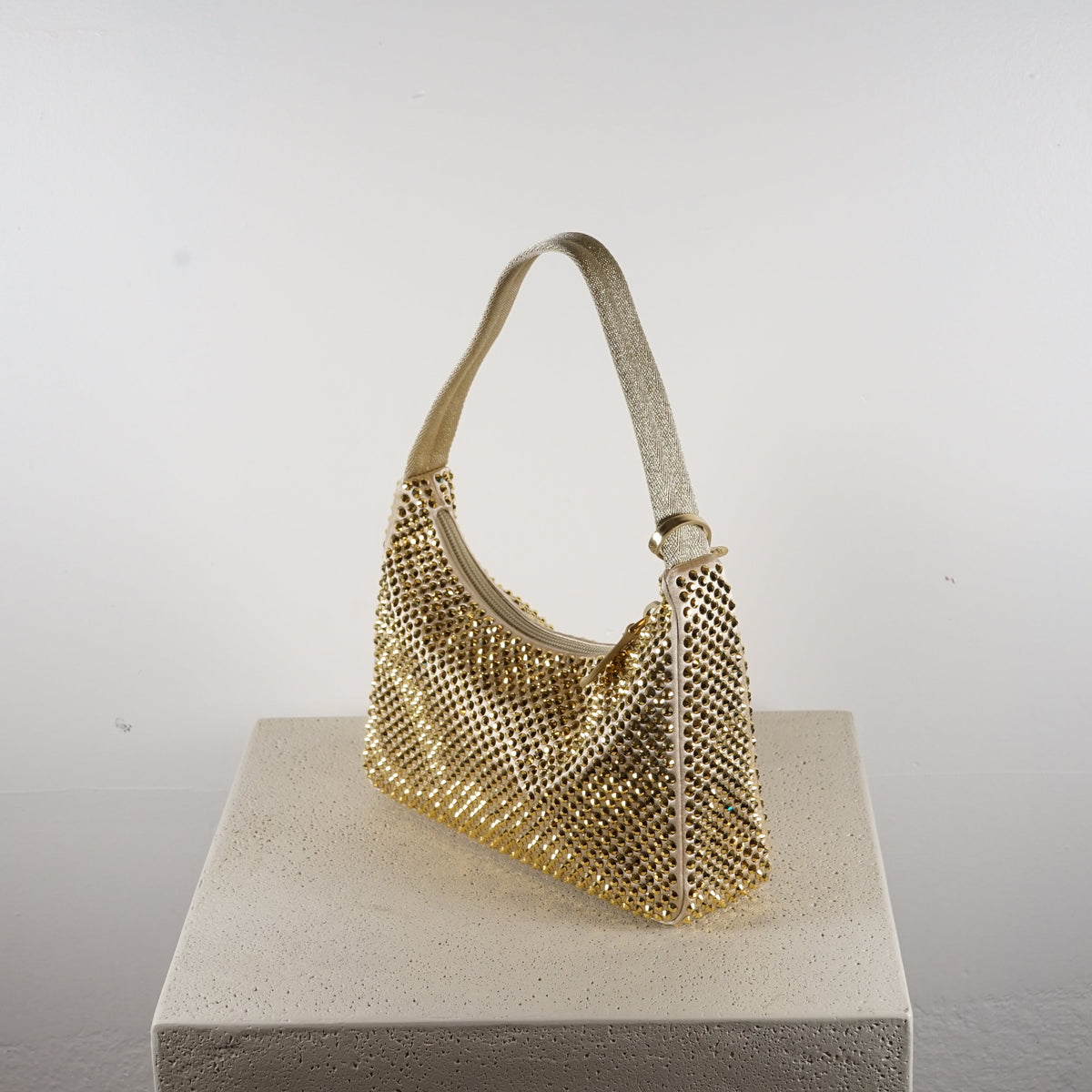 Prada Re-Edition 2005 mini crystal-studded satin bag