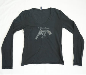 Jean Paul Gaultier Gun Studded Embelished V Neck Top Size Large